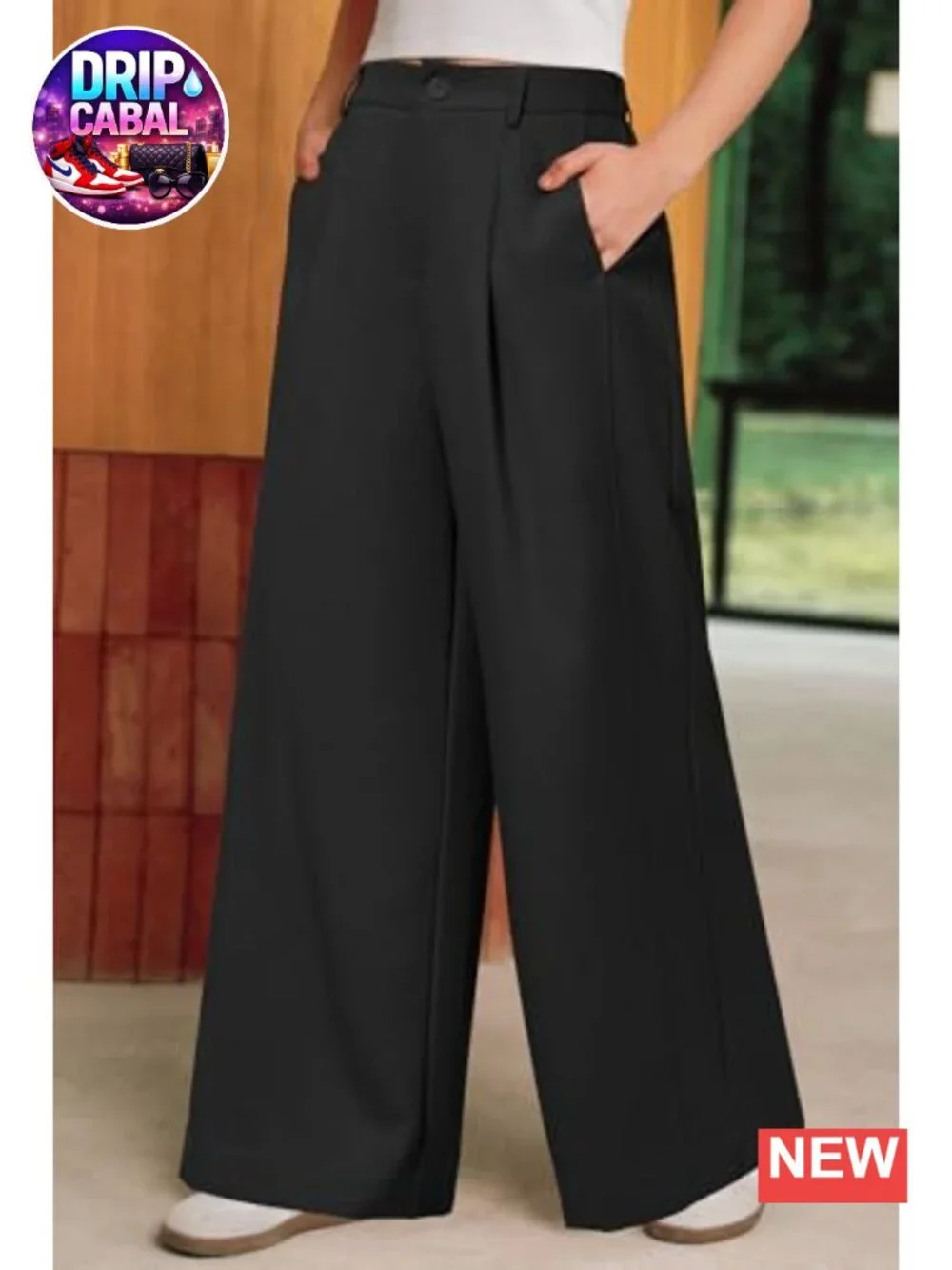 Linen Blend Wide Leg Pants High Waisted Palazzo Trousers Business Casual
